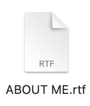 ABOUT ME.rtf ABOUT ME.rtf